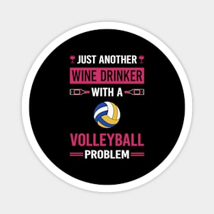 Wine Drinker Volleyball Magnet